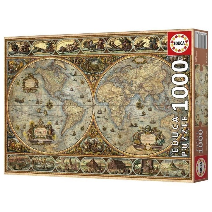 Puzzle - EDUCA - Orbis Terrarum - 1000 pieces - Theme Voyage et cartes - Mixte