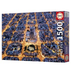 Puzzle - EDUCA - Barcelona - 1500 pieces - Theme Architecture - Dimens