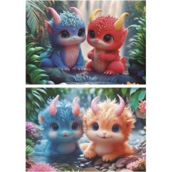 Puzzle - EDUCA - Monstres Mignons - 2 x 100 pieces - Pour enfants des