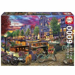 Puzzle - EDUCA - Vélos a Amsterdam - 6000 pieces - 156 x 107 cm - a p