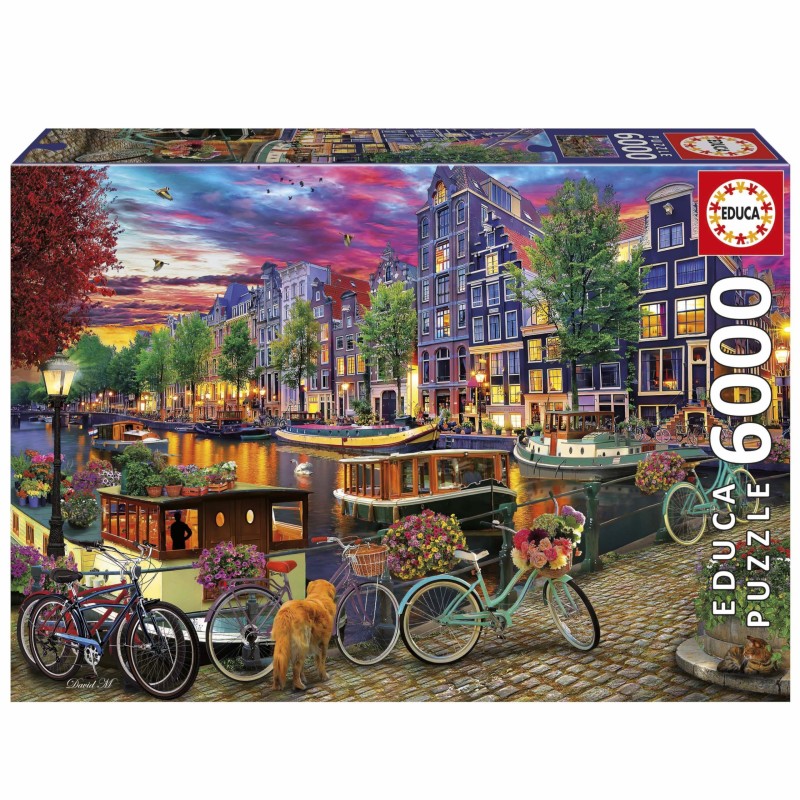 Puzzle - EDUCA - Vélos a Amsterdam - 6000 pieces - 156 x 107 cm - a p