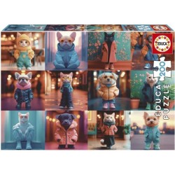 Puzzle - EDUCA - Animaux a la Mode - 200 pieces - Activité ludique -