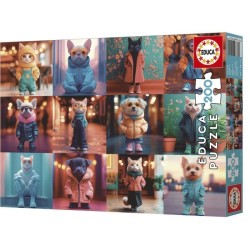 Puzzle - EDUCA - Animaux a la Mode - 200 pieces - Activité ludique -