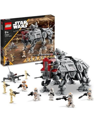 LEGO 75337 Star Wars Le Marcheur AT-TE, Jouet, Figurines Droides de Combat, Clone Trooper, La Revanche des Sith, Enfants Des 9 A