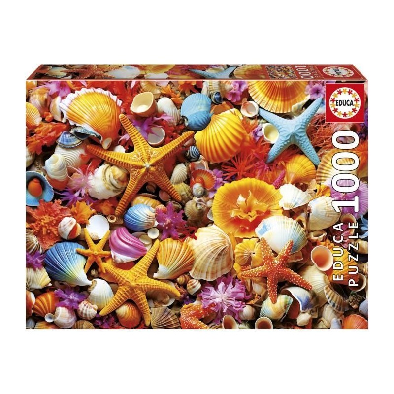 Puzzle - EDUCA - Collage de Coquillages - 1000 pieces - 68x48 cm - a p Puzzle - EDUCA - Collage de Coquillages - 1000 pieces - 68x48 cm - a p