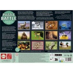 Puzzle - EDUCA - Battle Jr Natura - 12 puzzles - 42 pieces - Theme nat