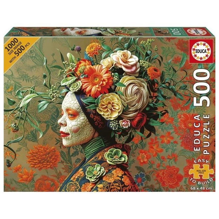 Puzzle - EDUCA - Reine Lézard - 500 pieces - Animaux - 68 x 48 cm - a partir de 10 ans Puzzle - EDUCA - Reine Lézard - 500 pieces - Animaux - 68 x 48 cm - a partir de 10 ans