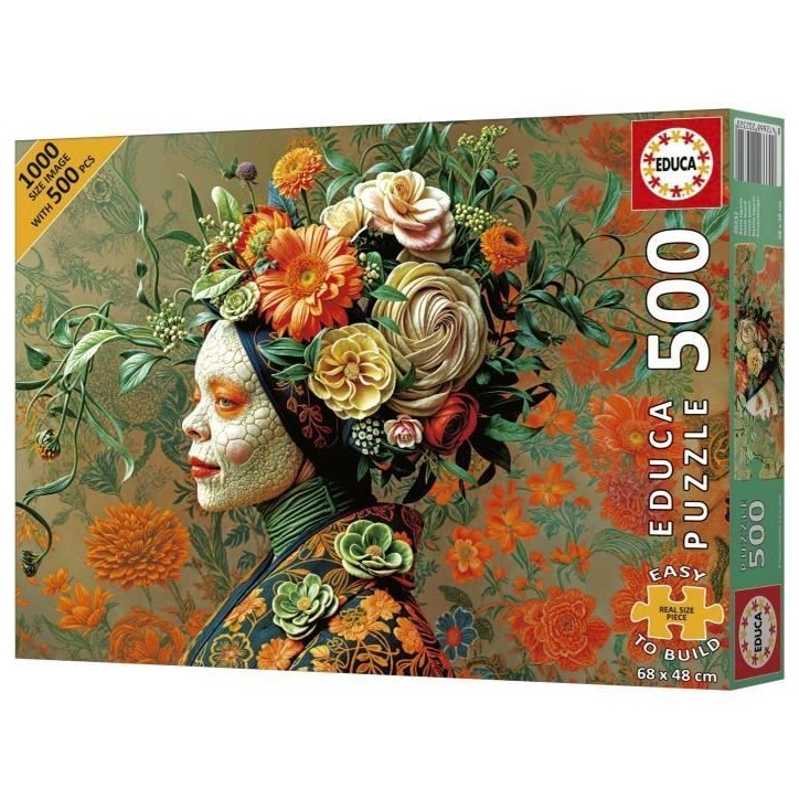 Puzzle - EDUCA - Reine Lézard - 500 pieces - Animaux - 68 x 48 cm - a partir de 10 ans Puzzle - EDUCA - Reine Lézard - 500 pieces - Animaux - 68 x 48 cm - a partir de 10 ans