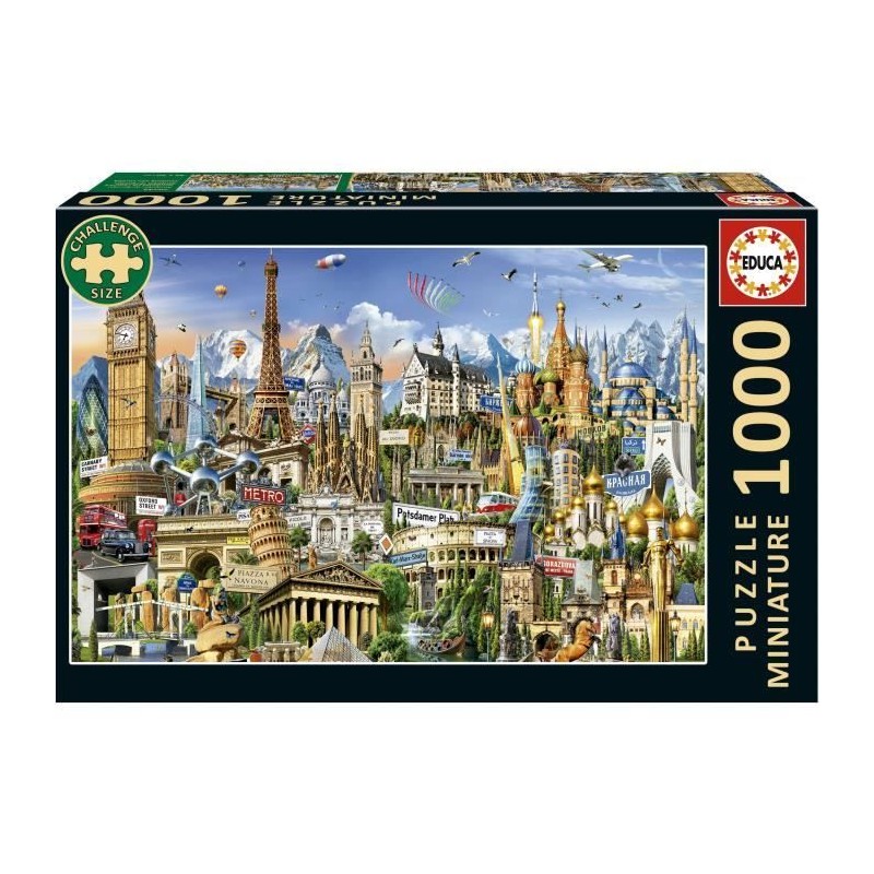 Puzzle - EDUCA - Symboles de l'Europe Miniature - 1000 pieces - 62,5 x Puzzle - EDUCA - Symboles de l'Europe Miniature - 1000 pieces - 62,5 x