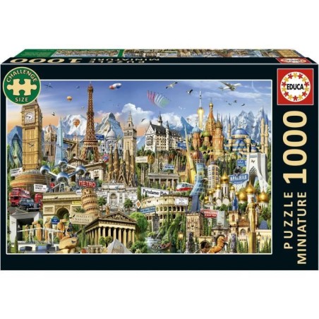 Puzzle - EDUCA - Symboles de l'Europe Miniature - 1000 pieces - 62,5 x