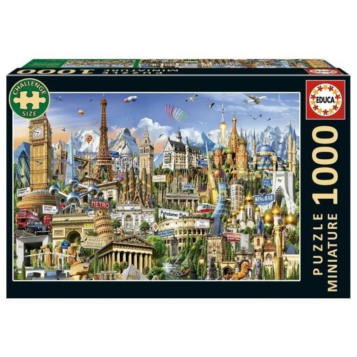 Puzzle - EDUCA - Symboles de l'Europe Miniature - 1000 pieces - 62,5 x 30 cm - a partir de 12 ans Puzzle - EDUCA - Symboles de l'Europe Miniature - 1000 pieces - 62,5 x 30 cm - a partir de 12 ans