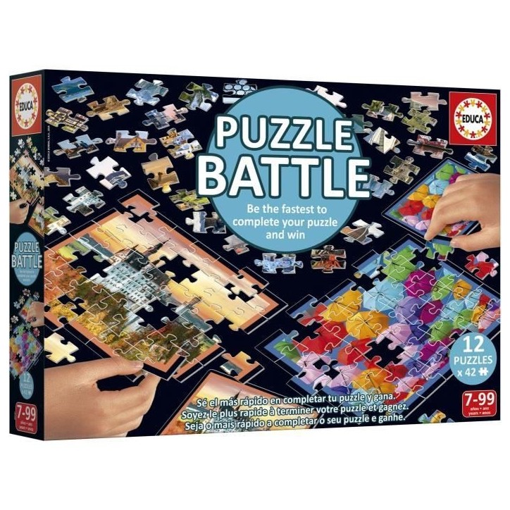 Puzzle - EDUCA - Battle Travel - 12 puzzles - 42 pieces - Theme Voyage et cartes Puzzle - EDUCA - Battle Travel - 12 puzzles - 42 pieces - Theme Voyage et cartes