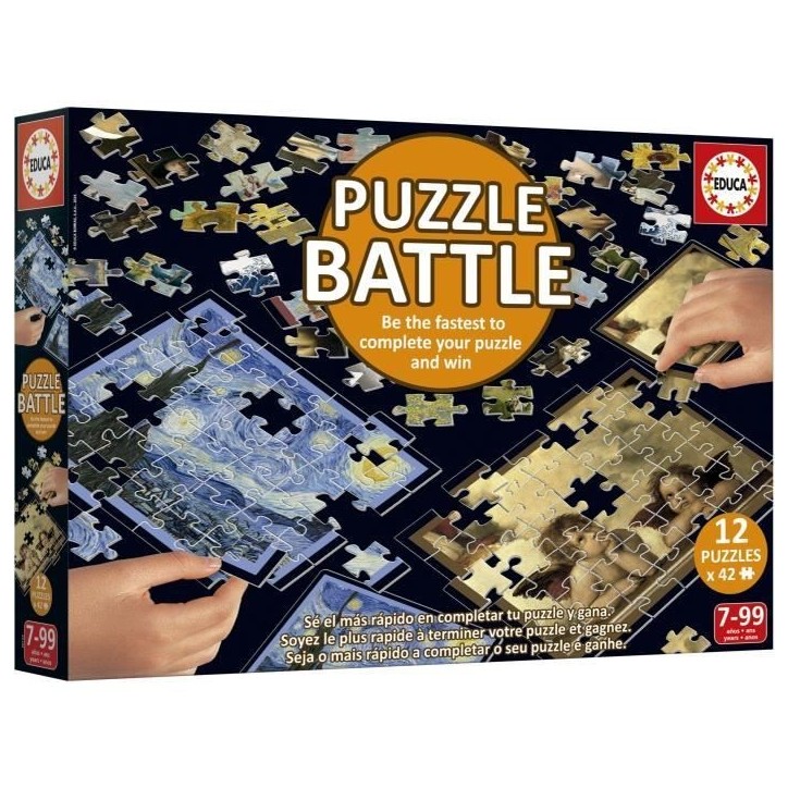 Puzzle - EDUCA - Battle Art - 12 puzzles - 42 pieces - Pour enfants a partir de 7 ans Puzzle - EDUCA - Battle Art - 12 puzzles - 42 pieces - Pour enfants a partir de 7 ans