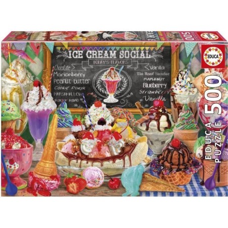 Puzzle - EDUCA - Boutique de Glaces - 500 pieces - 48x34 cm - a partir