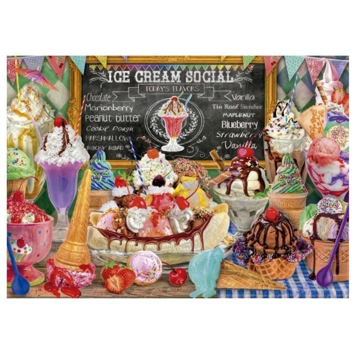 Puzzle - EDUCA - Boutique de Glaces - 500 pieces - 48x34 cm - a partir de 10 ans - Mixte Puzzle - EDUCA - Boutique de Glaces - 500 pieces - 48x34 cm - a partir de 10 ans - Mixte