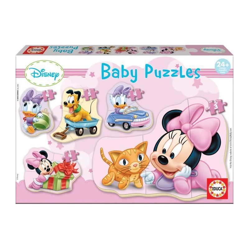Puzzle bébé EDUCA - BABY MINNIE - 5 puzzles progressifs de 3 a 5 pie Puzzle bébé EDUCA - BABY MINNIE - 5 puzzles progressifs de 3 a 5 pie
