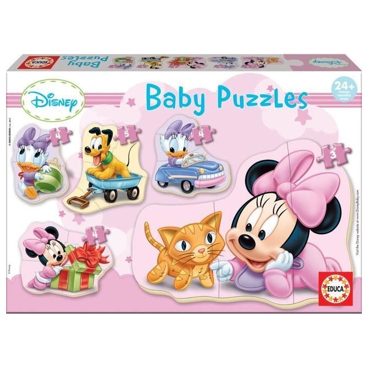 Puzzle bébé EDUCA - BABY MINNIE - 5 puzzles progressifs de 3 a 5 pieces Puzzle bébé EDUCA - BABY MINNIE - 5 puzzles progressifs de 3 a 5 pieces