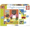 Puzzle - EDUCA - Petit Ours Brun : 4 puzzles progressifs pour enfants