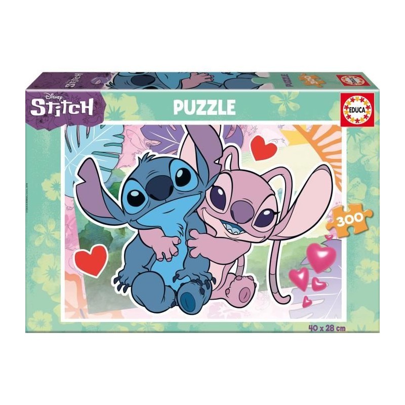 Puzzle de 300 pieces Stitch, 40 x 28 cm, Recommandé de 6 Ans, Disney, Puzzle de 300 pieces Stitch, 40 x 28 cm, Recommandé de 6 Ans, Disney,
