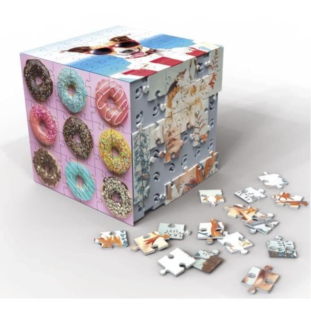 Puzzle 3D - EDUCA - Cube Aesthetic - 216 Pieces - 6 Puzzles de 36 Pieces - Défi 8 Ans + (20125)