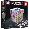 Puzzle 3D - EDUCA - Cube Aesthetic - 216 Pieces - 6 Puzzles de 36 Piec