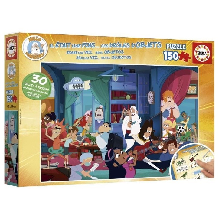 Puzzle - EDUCA - Il était une fois... Ces drôles d´objets - 150 pieces Puzzle - EDUCA - Il était une fois... Ces drôles d´objets - 150 pieces