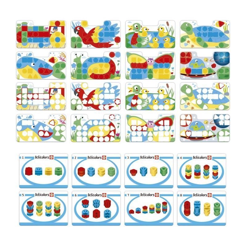 Articolors - Jeu éducatif - EDUCA - Empilement de jetons colorés et Articolors - Jeu éducatif - EDUCA - Empilement de jetons colorés et