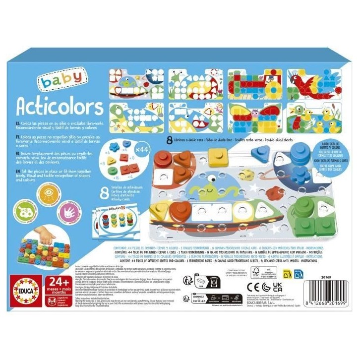 Articolors - Jeu éducatif - EDUCA - Empilement de jetons colorés et formes géométriques - Des 2 ans Articolors - Jeu éducatif - EDUCA - Empilement de jetons colorés et formes géométriques - Des 2 ans
