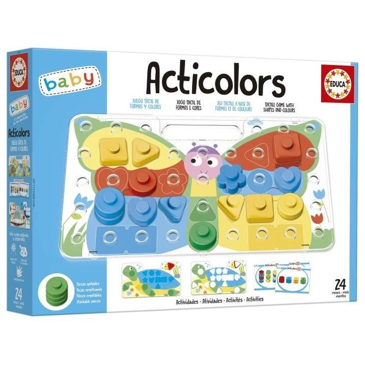 Articolors - Jeu éducatif - EDUCA - Empilement de jetons colorés et formes géométriques - Des 2 ans Articolors - Jeu éducatif - EDUCA - Empilement de jetons colorés et formes géométriques - Des 2 ans