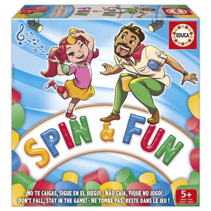 Spin & Fun - Jeu d'équilibre - EDUCA - Teste l'agilité et l'équilibre - 2 a 4 joueurs - Des 5 ans Spin & Fun - Jeu d'équilibre - EDUCA - Teste l'agilité et l'équilibre - 2 a 4 joueurs - Des 5 ans