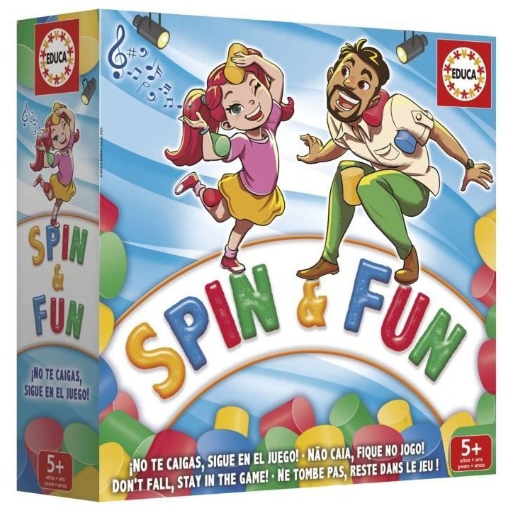 Spin & Fun - Jeu d'équilibre - EDUCA - Teste l'agilité et l'équilibre - 2 a 4 joueurs - Des 5 ans Spin & Fun - Jeu d'équilibre - EDUCA - Teste l'agilité et l'équilibre - 2 a 4 joueurs - Des 5 ans