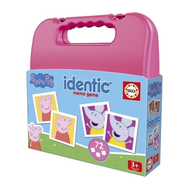 Identic Peppa Pig - Jeu de mémoire - EDUCA - 72 cartes, développe m