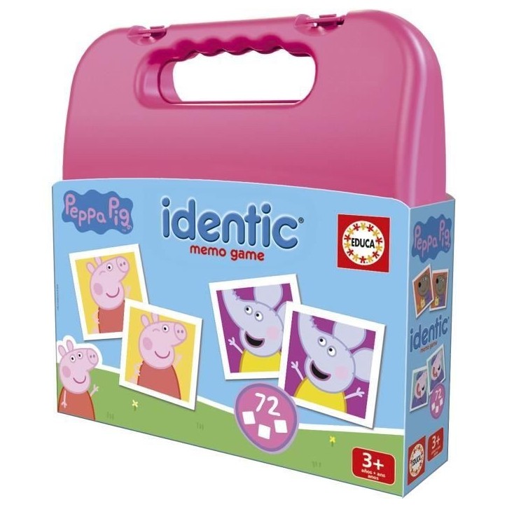 Identic Peppa Pig - Jeu de mémoire - EDUCA - 72 cartes, développe mémoire et attention - Des 3 ans Identic Peppa Pig - Jeu de mémoire - EDUCA - 72 cartes, développe mémoire et attention - Des 3 ans