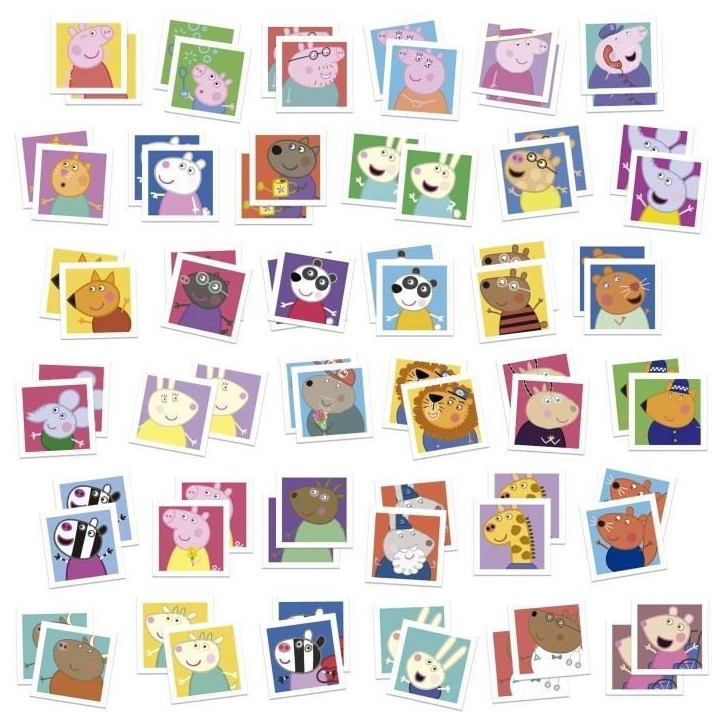 Identic Peppa Pig - Jeu de mémoire - EDUCA - 72 cartes, développe mémoire et attention - Des 3 ans Identic Peppa Pig - Jeu de mémoire - EDUCA - 72 cartes, développe mémoire et attention - Des 3 ans