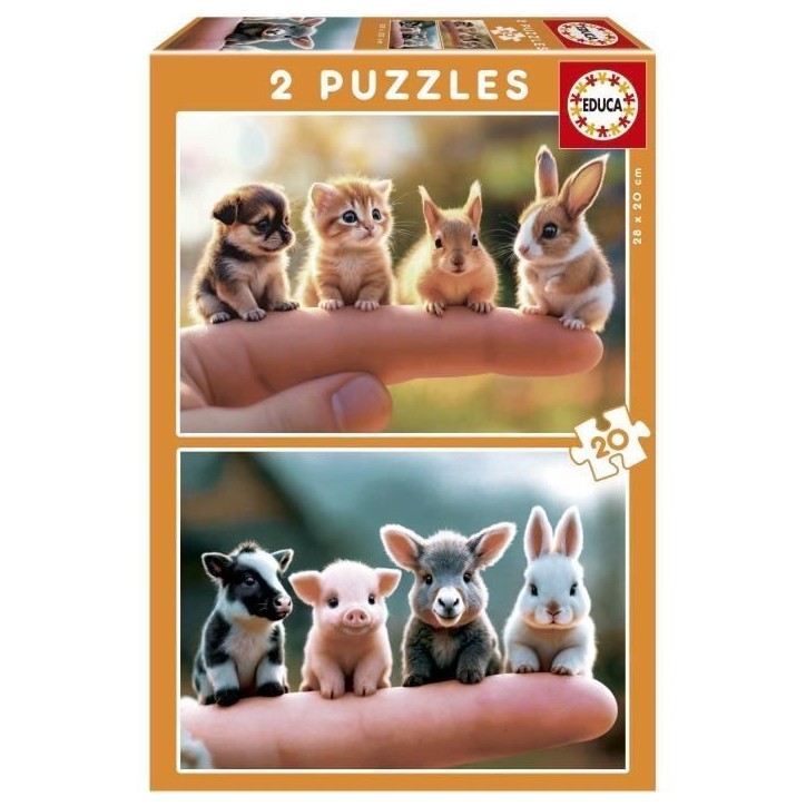 Puzzle - EDUCA - Bébés Animaux - 2 x 20 pieces Puzzle - EDUCA - Bébés Animaux - 2 x 20 pieces