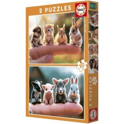 Puzzle - EDUCA - Bébés Animaux - 2 x 20 pieces