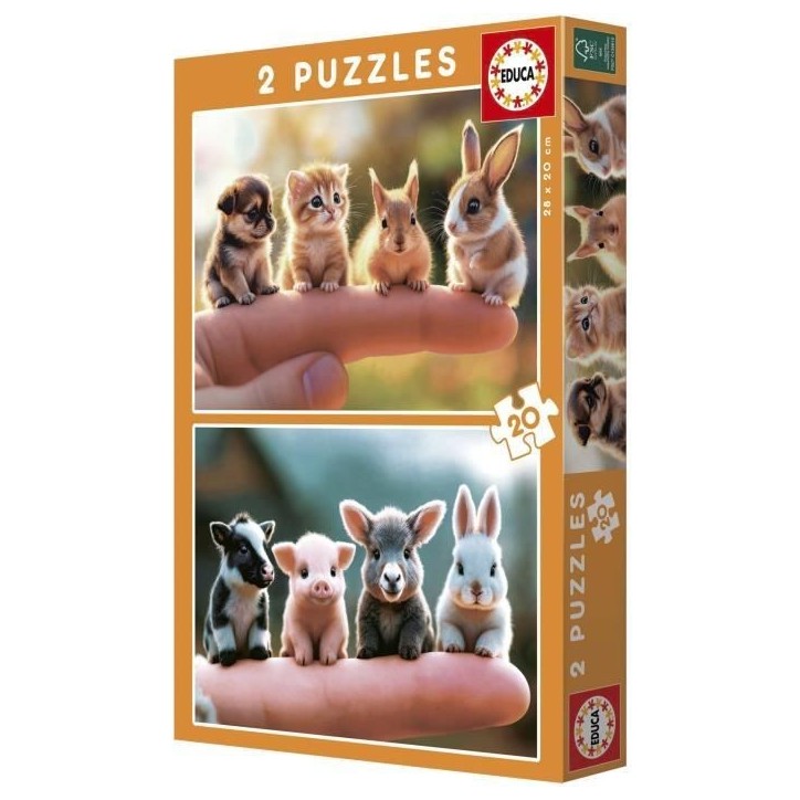Puzzle - EDUCA - Bébés Animaux - 2 x 20 pieces Puzzle - EDUCA - Bébés Animaux - 2 x 20 pieces