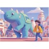 4 Puzzles - EDUCA - Dinos sympathiques - 20+40+60+80 pieces