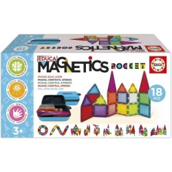 Magnetics Mallette - Jeu de construction - EDUCA - 18 blocs magnétiqu