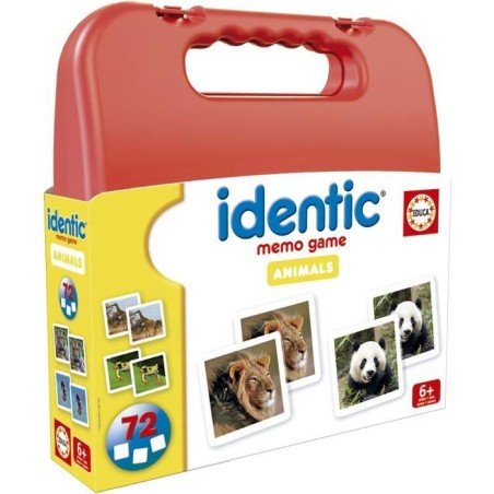 Identic Animaux - Jeu de mémoire - EDUCA - 72 cartes, développe mém