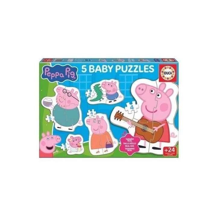 Baby puzzles - EDUCA - Peppa Pig - 4 Pieces Baby puzzles - EDUCA - Peppa Pig - 4 Pieces