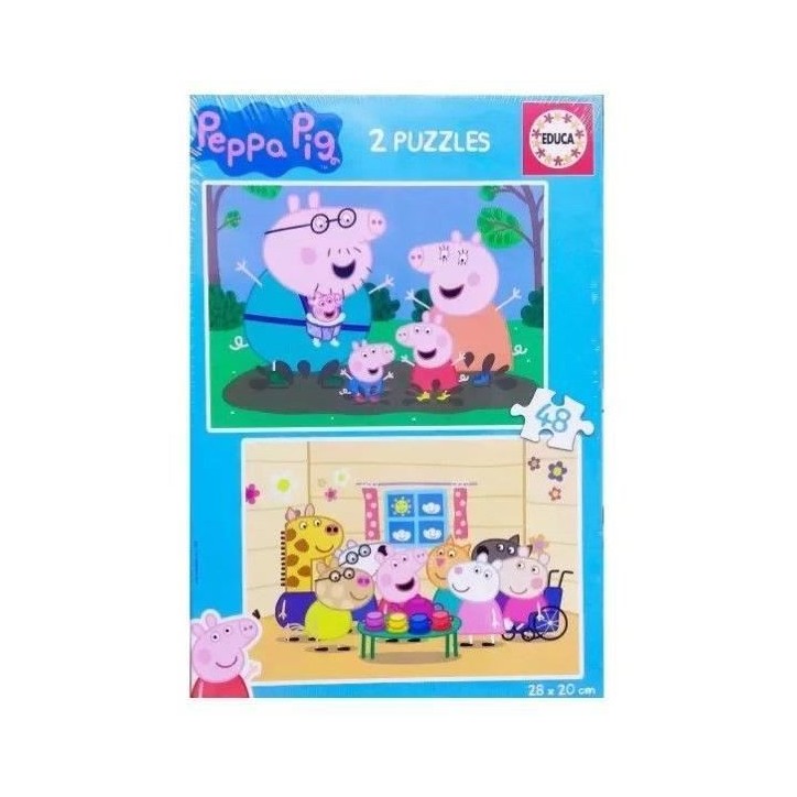 Puzzle - EDUCA - Peppa Pig - 2 x 48 pieces Puzzle - EDUCA - Peppa Pig - 2 x 48 pieces