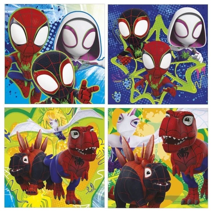 Puzzles progréssifs - EDUCA - Dino Spidey - 12+16+20+25 pieces Puzzles progréssifs - EDUCA - Dino Spidey - 12+16+20+25 pieces
