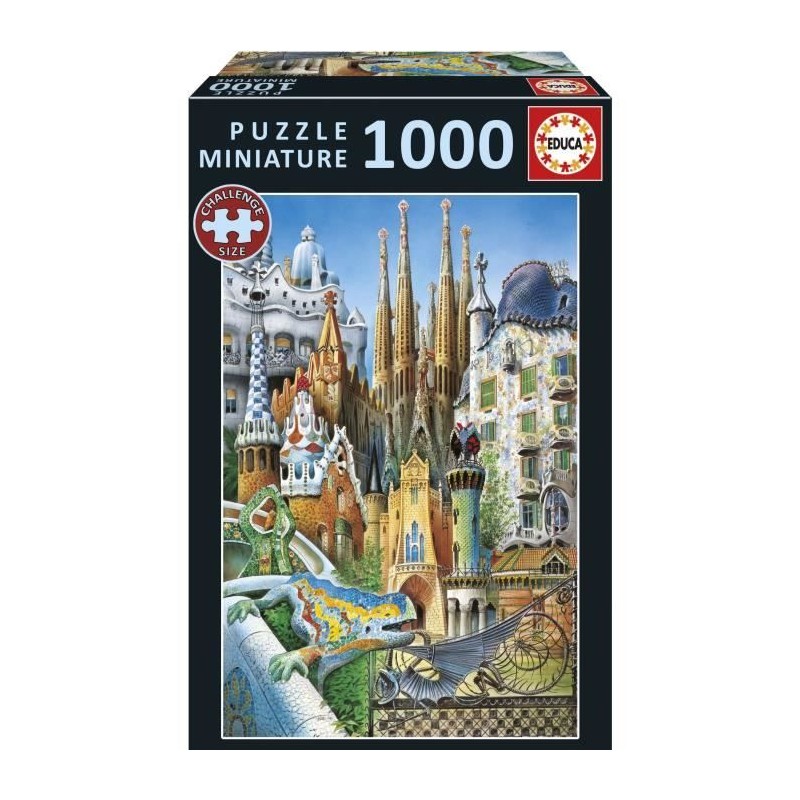 Puzzle - EDUCA - Gaudí, Collage Miniature - 1000 pieces Puzzle - EDUCA - Gaudí, Collage Miniature - 1000 pieces