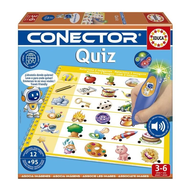 Conector Quiz - Jeu éducatif - EDUCA - 90 questions, 12 themes, forma