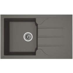 STRADOUR Evier cuisine a encastrer 1 bac + 1 égouttoir Aloa - Résine