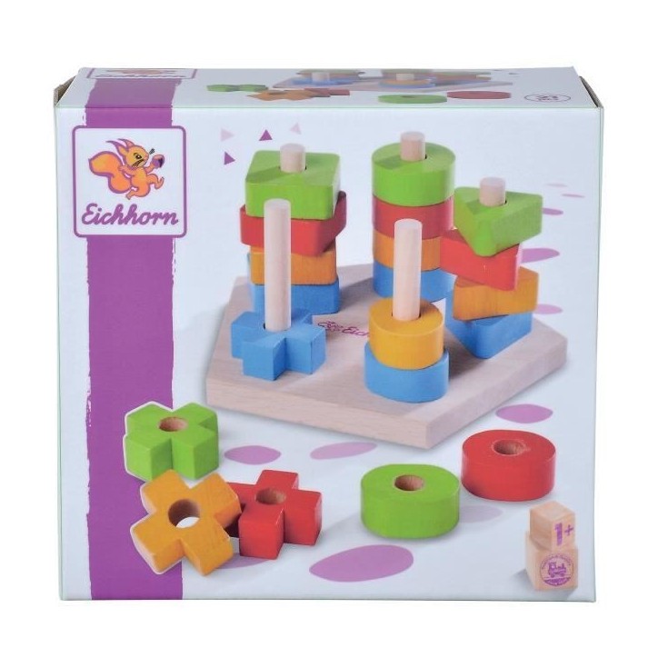 Formes a Empiler - Eichhorn - Des 12 Mois - Mixte - Blanc - Enfant Formes a Empiler - Eichhorn - Des 12 Mois - Mixte - Blanc - Enfant