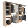 EKIPA Dressing extensible - 2 colonnes avec 2 tiroirs et 10 étageres