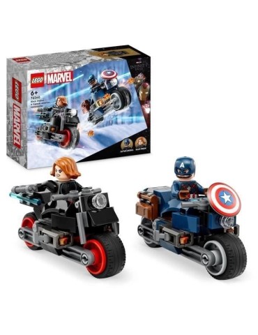 LEGO Marvel 76260 Les Motos de Black Widow et de Captain America, Jouet Avengers L'âge d'Ultron
