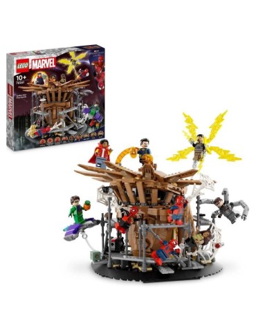 LEGO Marvel 76261 Le Combat Final de Spider-Man : No Way Home, Jouet avec 3 Peter Parkers, Bouffon Vert, Electro